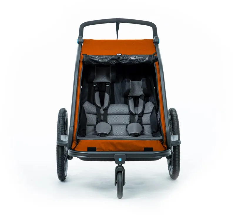 Cube Kids Trailer Double Cmpt X Actionteam Gry/ Orange-7