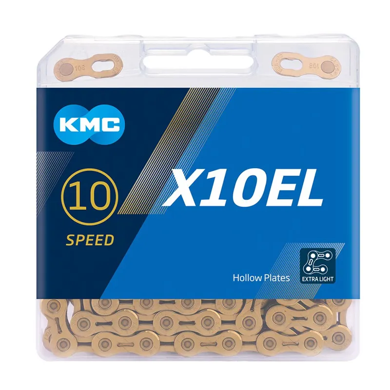 KMC X10-EL 114 Link Bicycle Chain in Gold