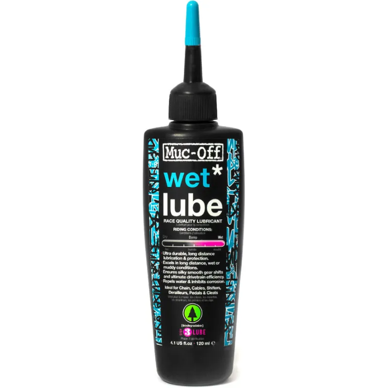 Muc Off Wet Lube Blue Chain Oil 120ml Bottle
