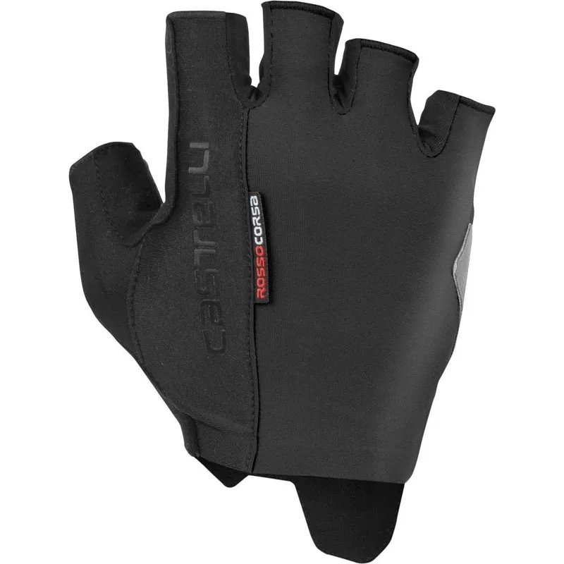 Castelli Rosso Corsa Espresso Glove in Black