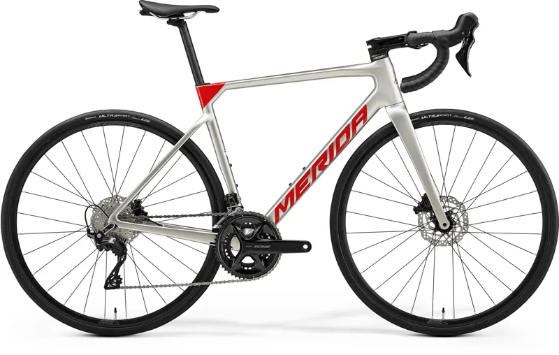 Merida Scultura 4000 Road Bike In Titanium/Red