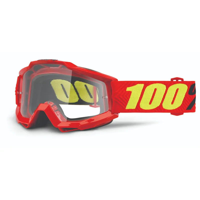 100 PerCent Accuri Goggles Clear Lens with Saarinen Red Frame