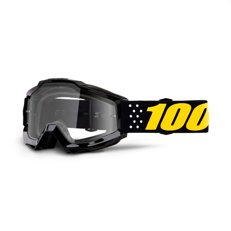 100 PerCent Accuri Goggles Clear Lens with Pistol Black Frame