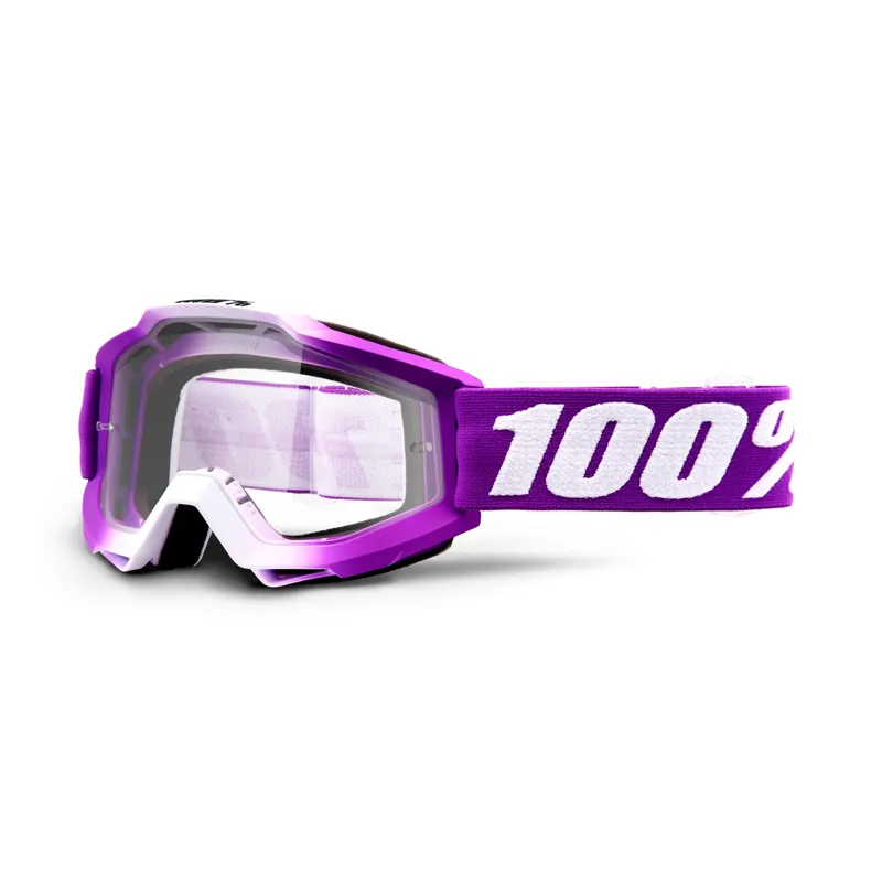 100 PerCent Accuri Goggles Clear Lens with Framboise Pink Frame