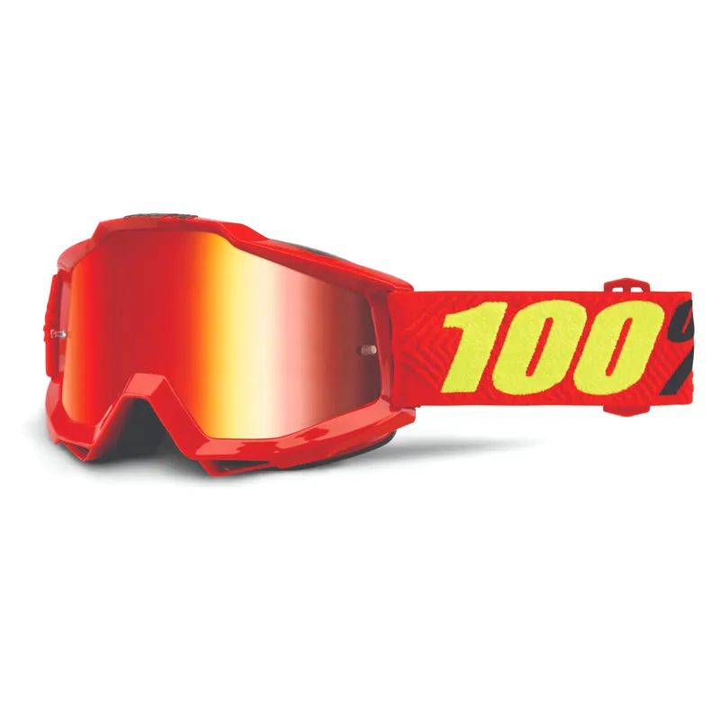 100 PerCent Accuri Goggles Red Mirror Lens with Saarinen Red Frame