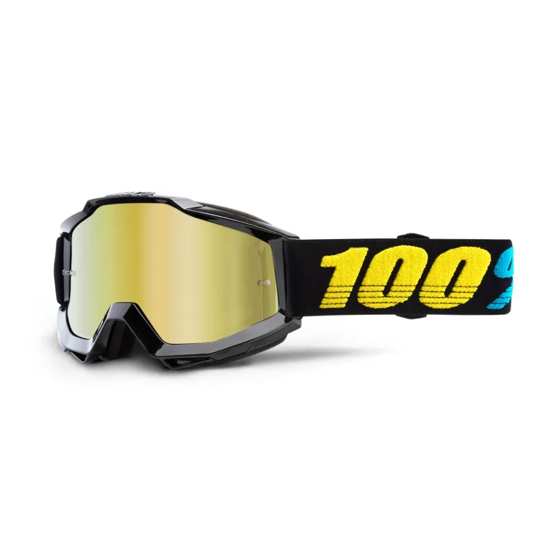 100 PerCent Accuri Goggles Gold Mirror Lens with Virgo Black Frame