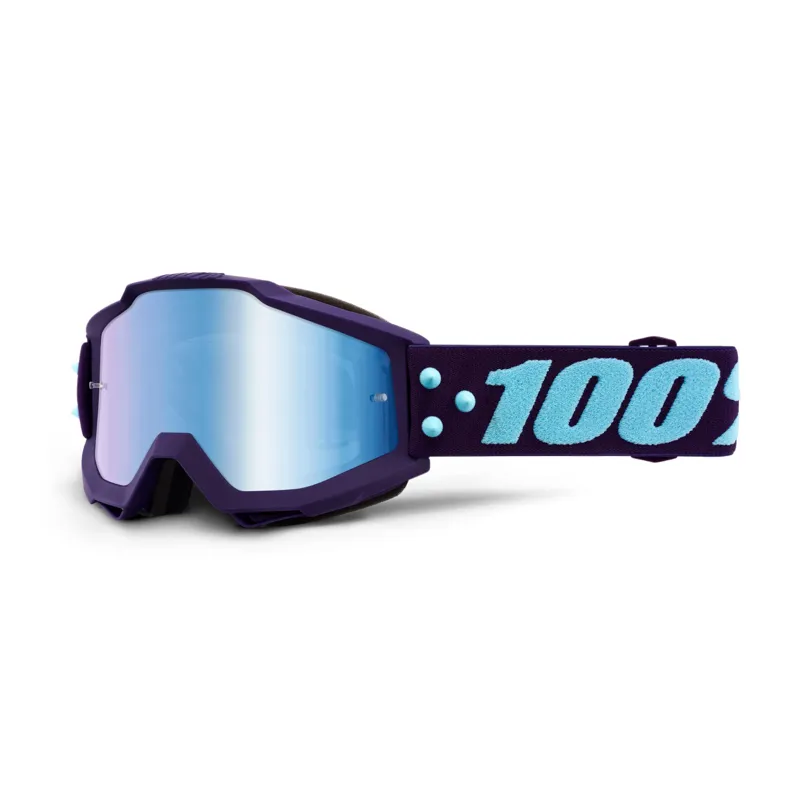 100 PerCent Accuri Goggles Blue Mirror Lens with Maneuver Purple Frame