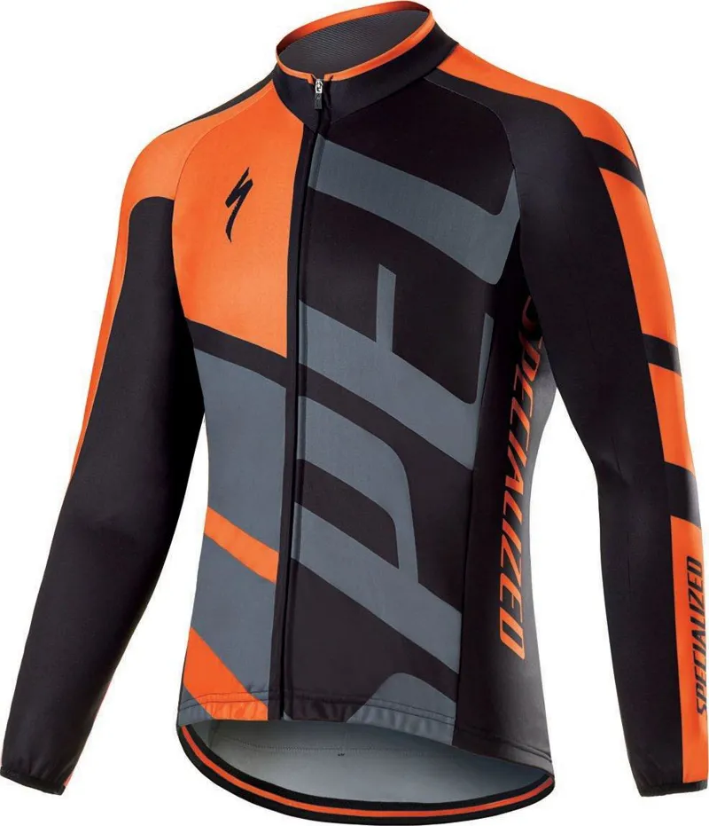 Specialized Element RBX Comp Logo Long Sleeve Jersey Neon Orange/Grey