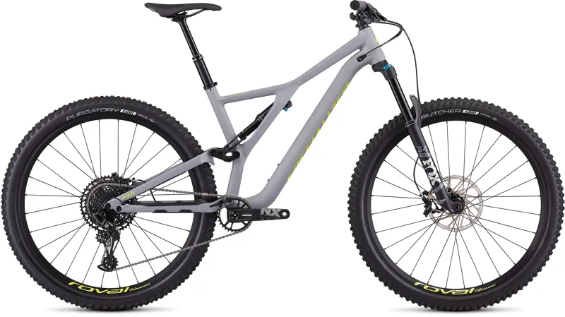 2020 Specialized Stumpjumper Comp Alloy 29 Satin Grey and Yellow