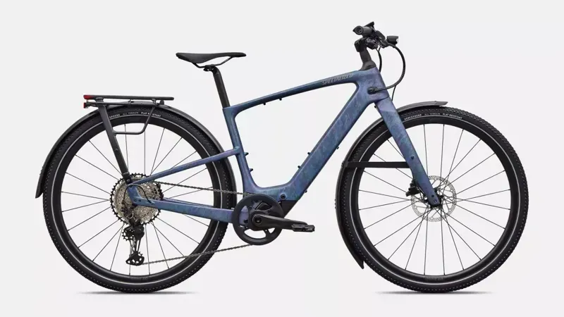 Specialized Turbo Vado SL 2 6.0 EQ Carbon eHybrid Bike in Satin Grey Blue