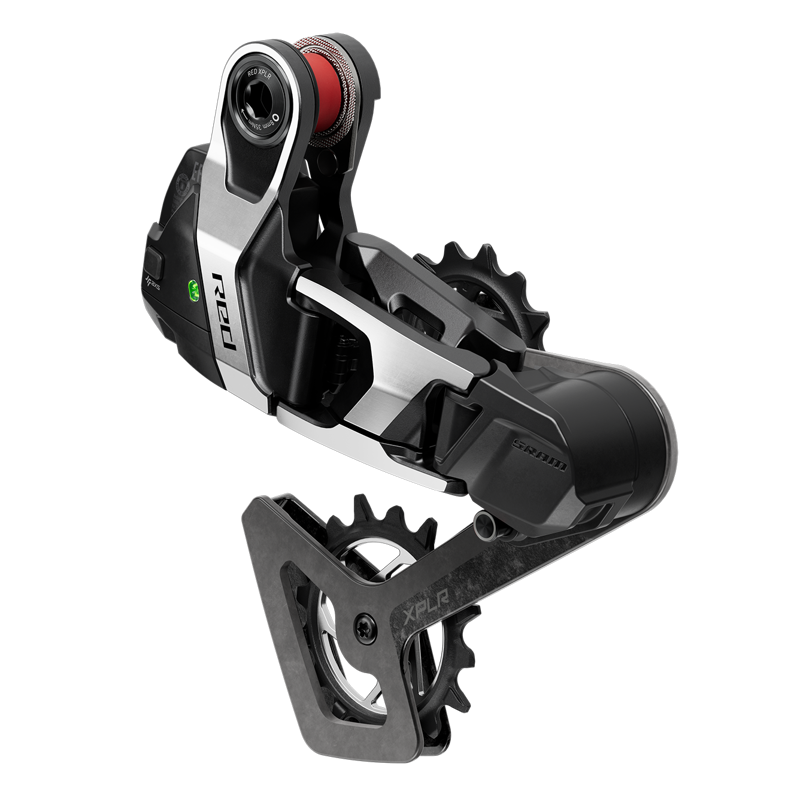 SRAM RED XPLR AXS Rear Derailleur E1 13 in Black/Silver-3