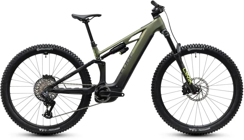 Cube Stereo Hybrid ONE44 HPC TM 800 eMountain Bike in Reed Green/Gills