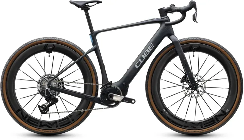 Cube Nuroad Hybrid C:62 SLT 400X eGravel Bike in Onyx Fibre/Blue