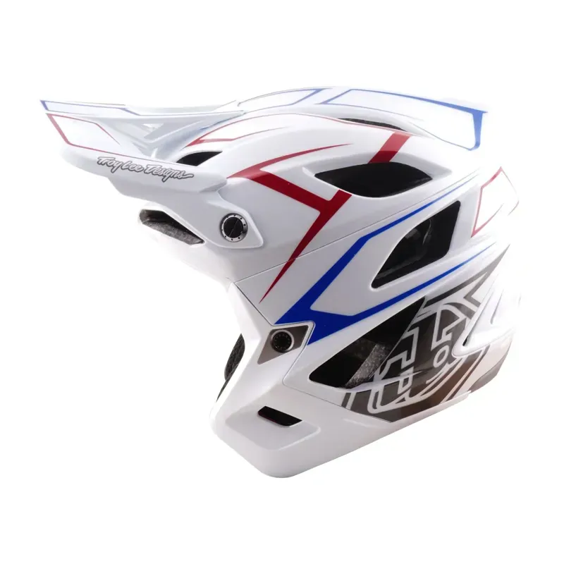 Troy Lee Designs Stage Pinstripe Helmet in White