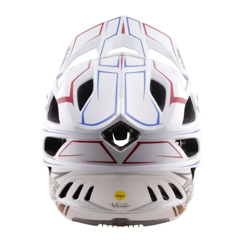 Troy Lee Designs Stage Pinstripe Helmet in White-2