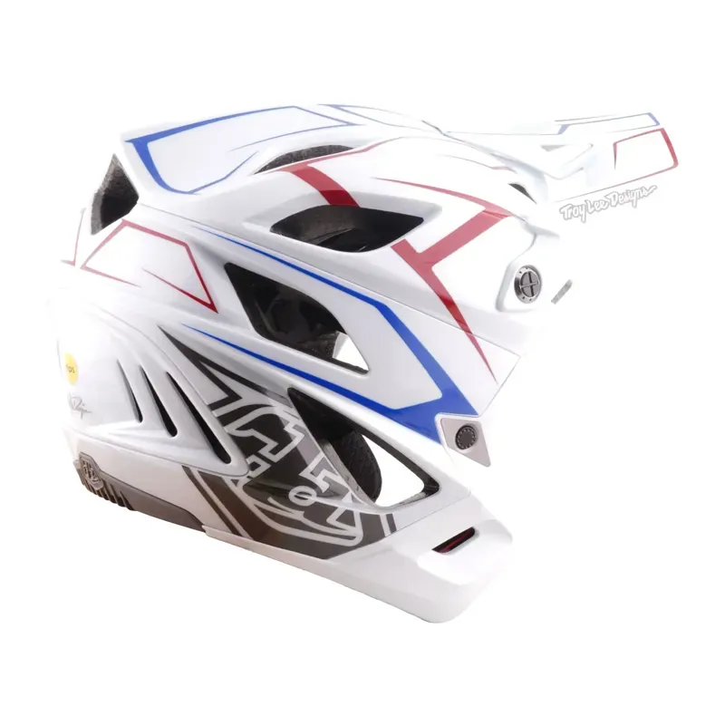 Troy Lee Designs Stage Pinstripe Helmet in White-3