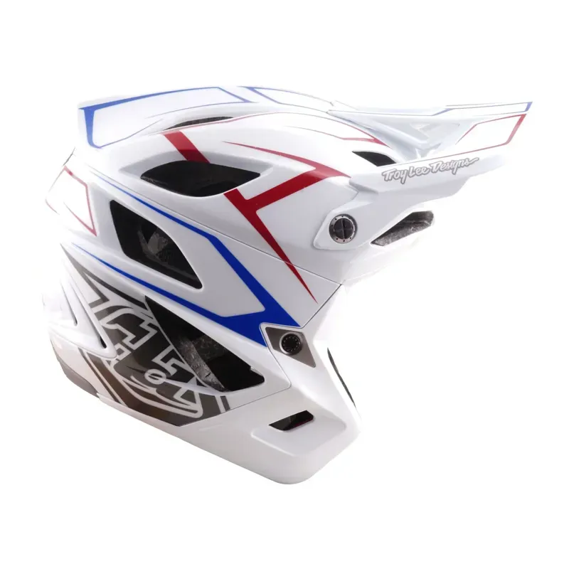Troy Lee Designs Stage Pinstripe Helmet in White-4