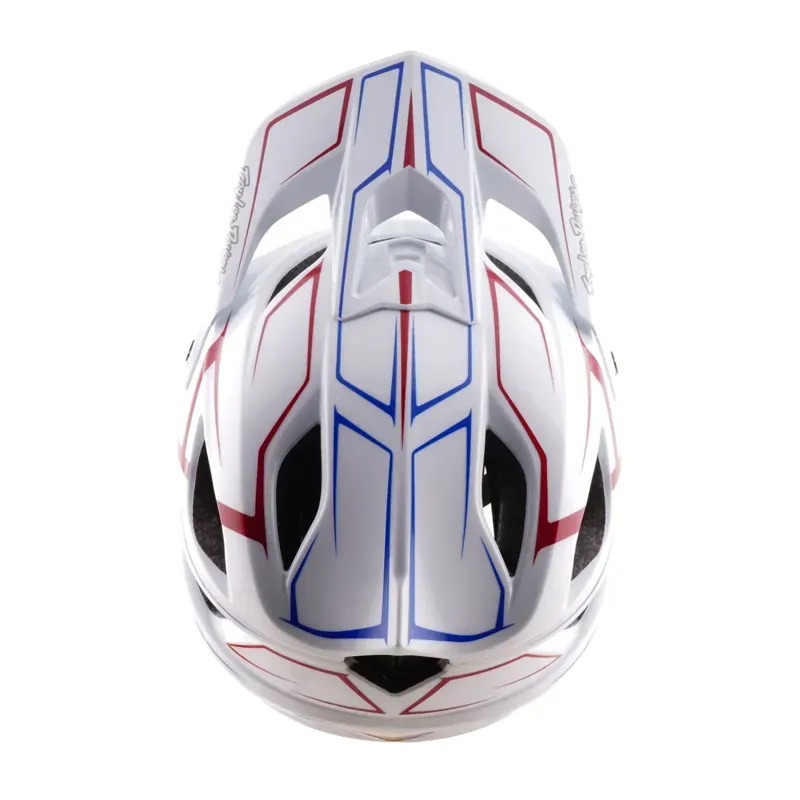 Troy Lee Designs Stage Pinstripe Helmet in White-7