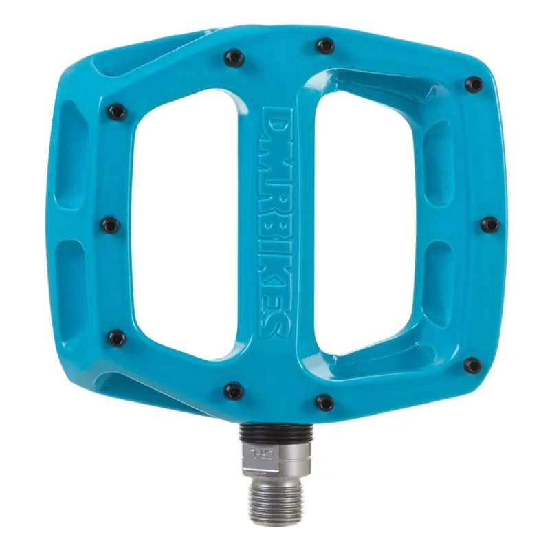DMR V12 Flat Platform Ultra Low Profile MTB Pedals in Gloss Blue