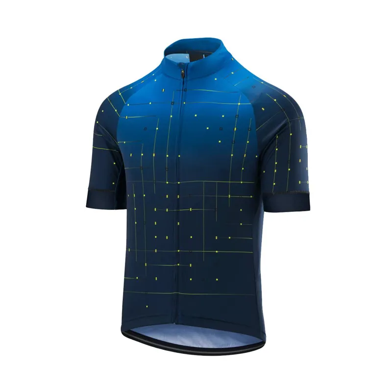 Altura 2019 Mens Icon Warp Short Sleeved Jersey Blue/HiVis Yellow