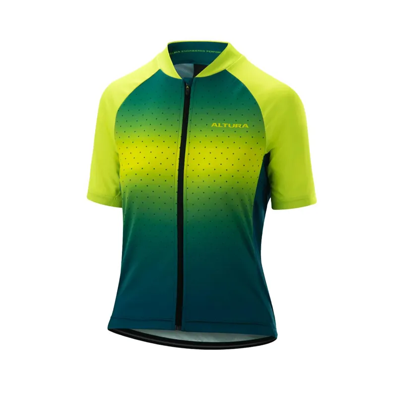 Altura 2019 Womens Airstream Short Sleeved Jersey Green/HiVis Yellow