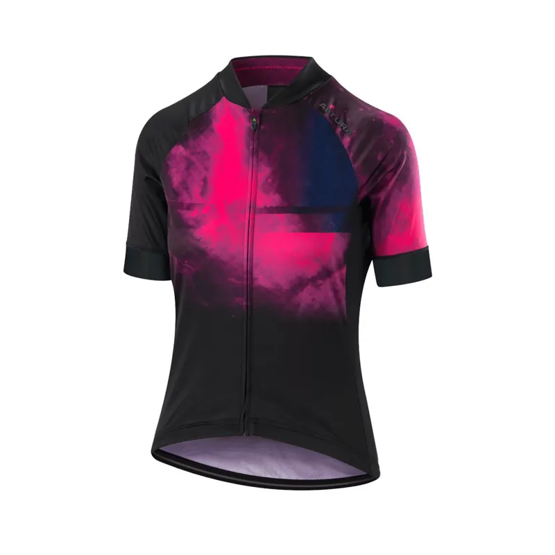 Altura Womens 2019 Icon Nebular Short Sleeved Jersey Hi Viz Pink