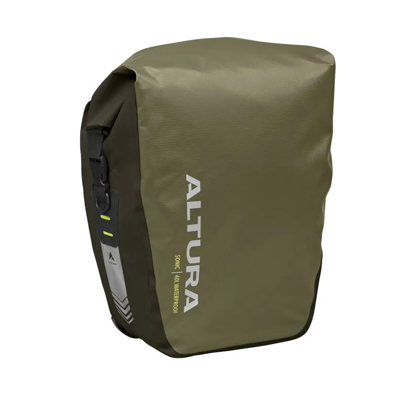 Altura Sonic 40 Waterproof Pannier Olive/Black Pair