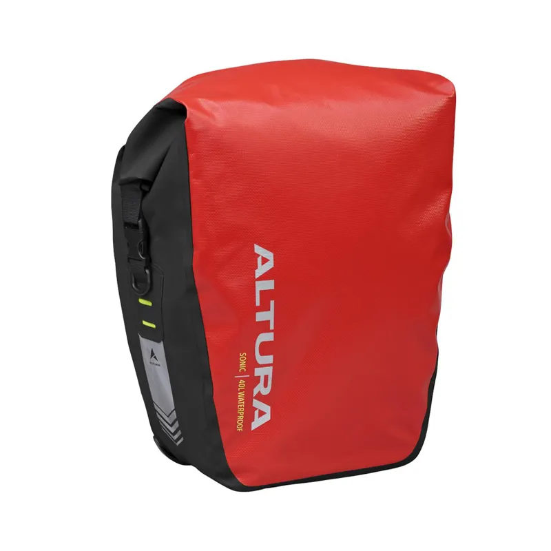 Altura Sonic 40 Waterproof Panniers Red/Black Pair