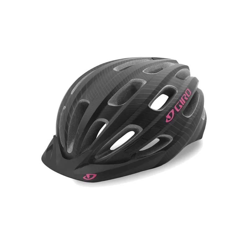 2020 Giro Vasona Womens Road Helmet One Size Matt Black/Pink Pinstripe