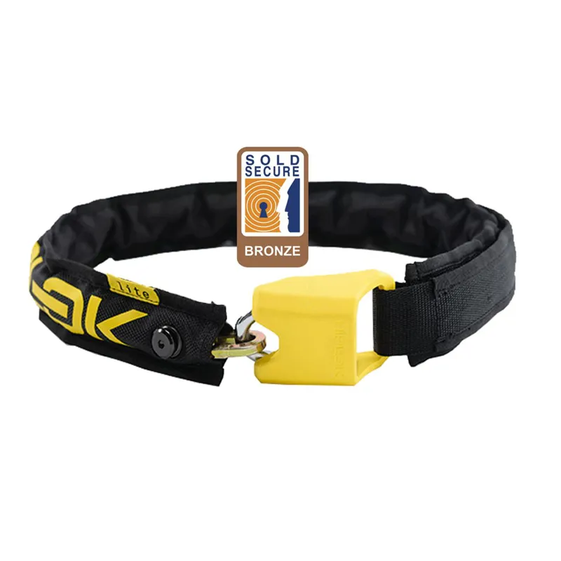 Hiplok Lite Wearable 6mmx75mm Waist 24-44 Inches Key Lock Black Yellow