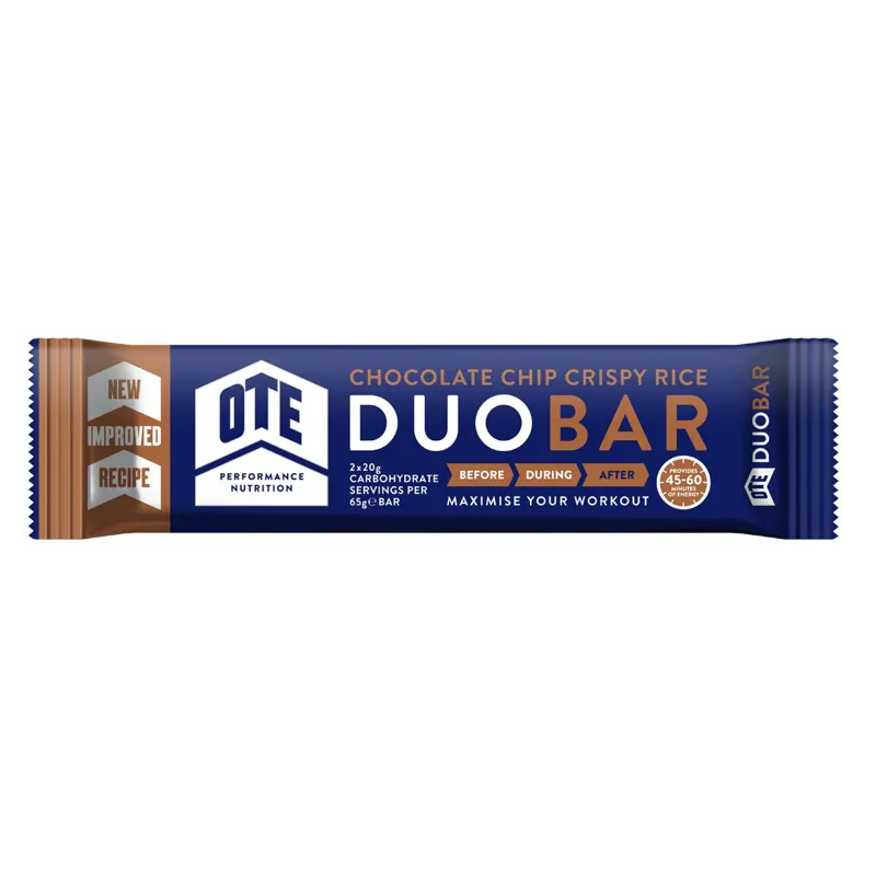 OTE Duo Crispy Rice 2 x 20g Energy Bar Chocolate Chip Flavour