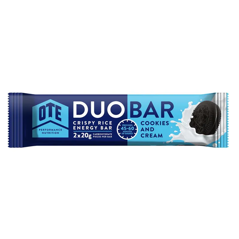 OTE Duo Crispy Rice 2 x 20g Energy Bar Cookies and Cream Flavour
